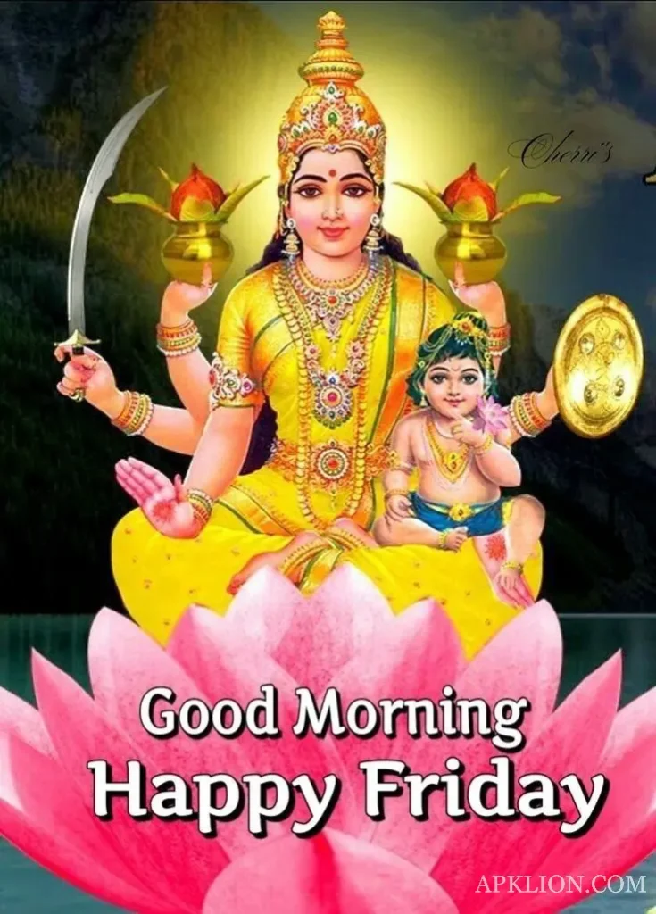 friday good morning images with goddess lakshmi 