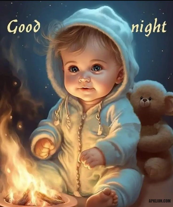 cute kid good night image