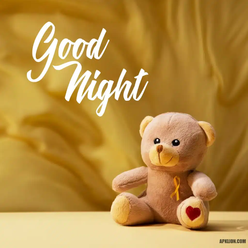 cute teddy bear good night image