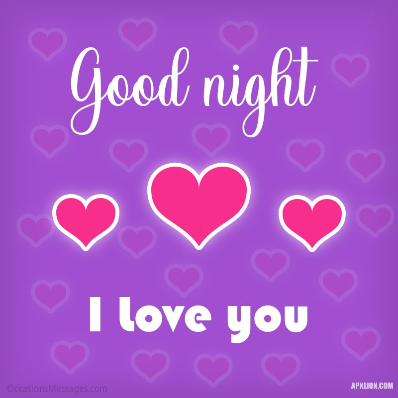 i love you good night darling image