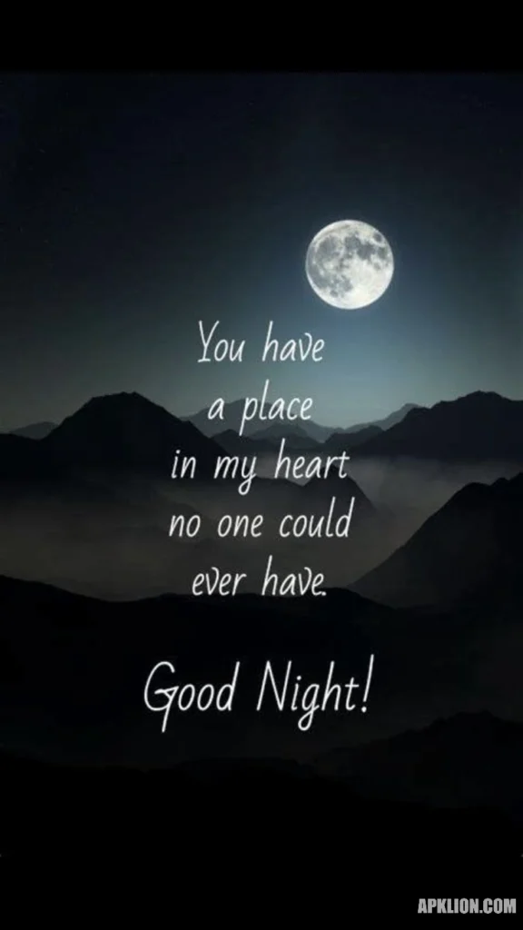 heart place good night darling image