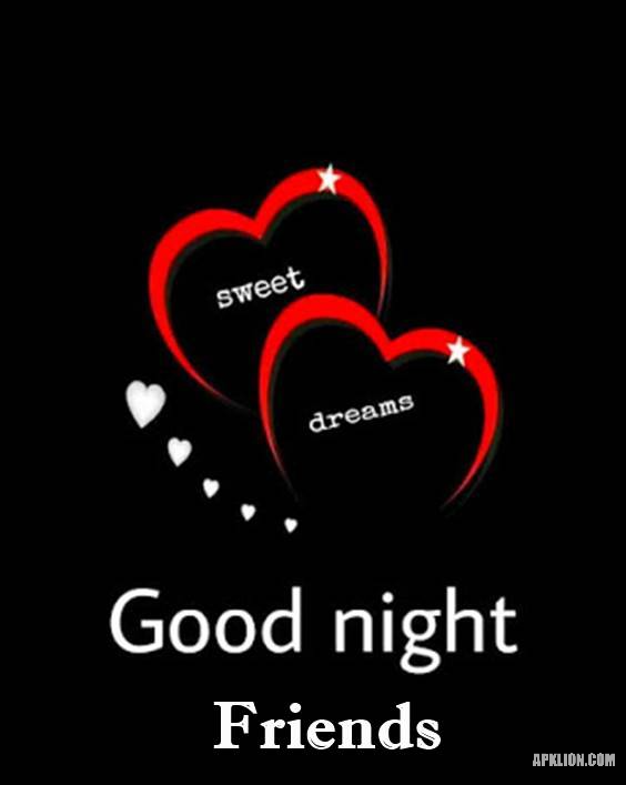 heart good night images for friends