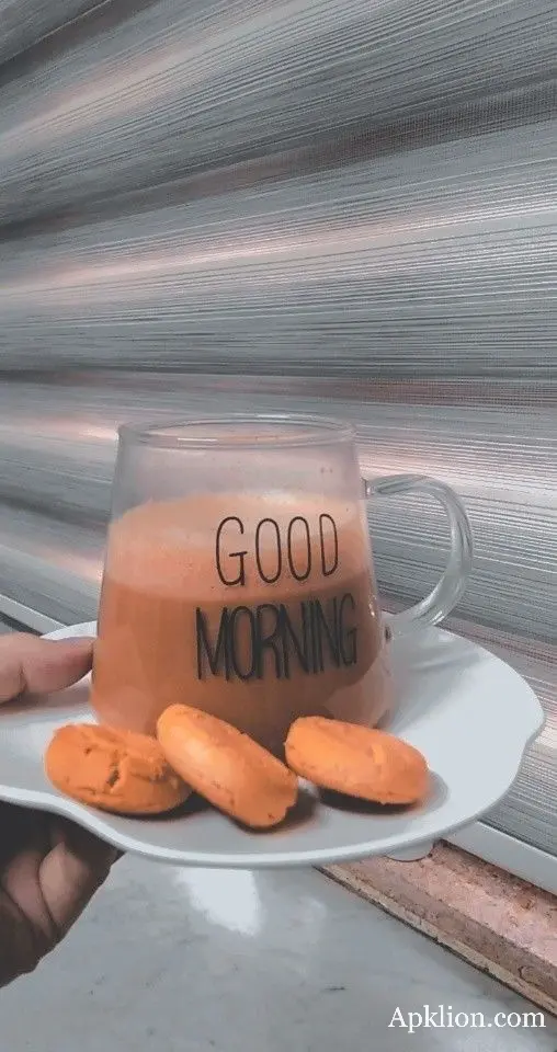 good morning on tea cup image